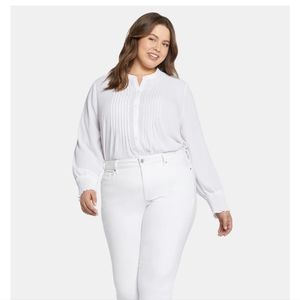 NYDJ White Leggings With Sequin Back Pockets Size 16